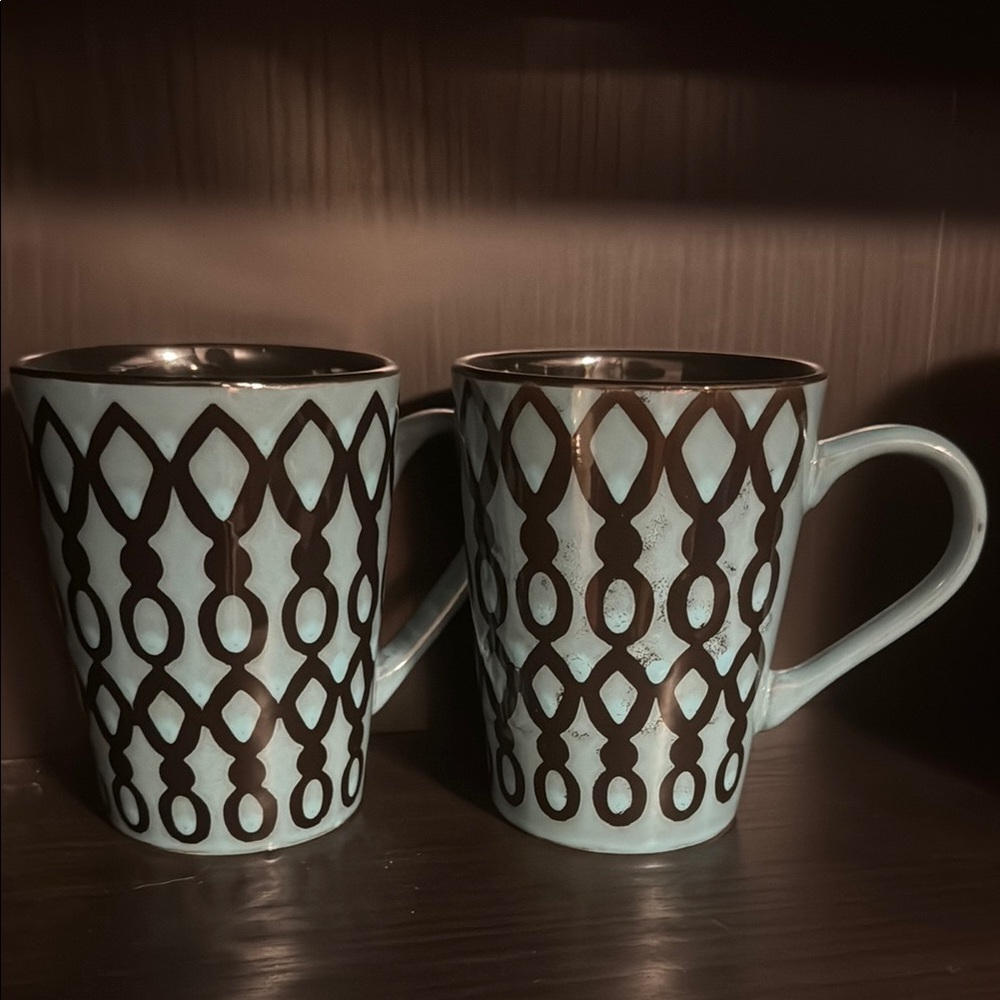 American Atelier Sicily Blue mugs - set of 2